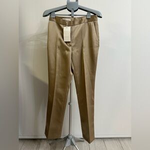 Zara Tan Satin Tailored Dress Pants